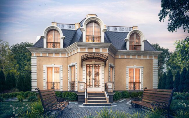 Classic luxury house architectural design in Toronto by IQhome