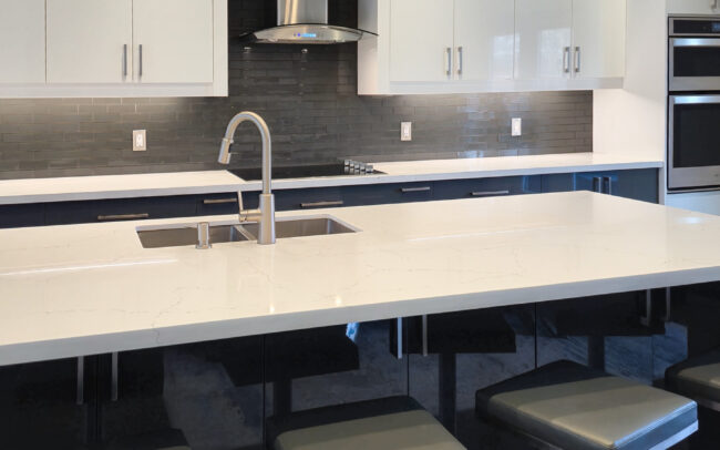 Close-up of custom kitchen cabinets installed by IQhome in GTA Scarborough