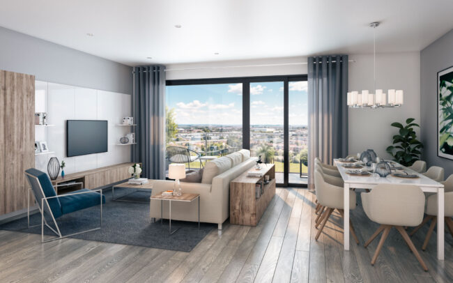 Custom living room suite design in a Toronto home by IQhome