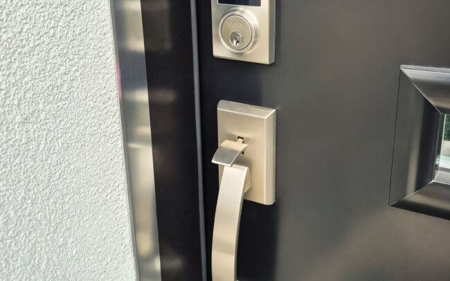 Smart lock replacement by IQhome handyman in a Toronto home