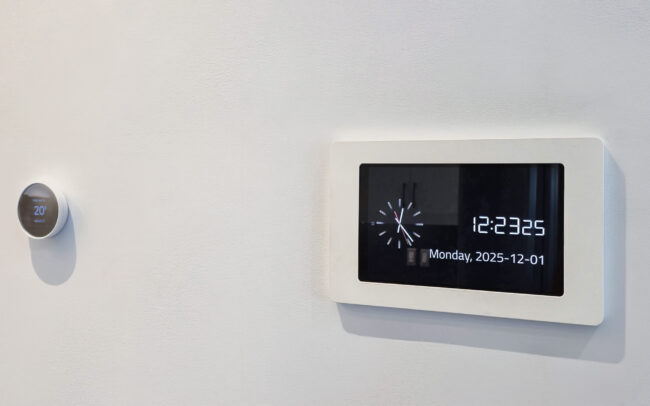 Smart thermostat and smart screen replacement by IQhome handyman in a Toronto home