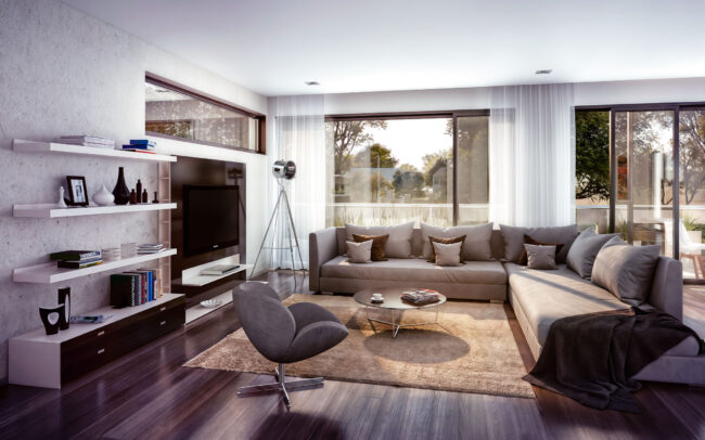 Interior living room design in a Toronto residence by IQhome